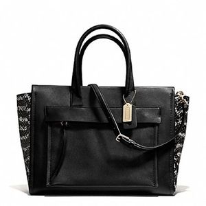 COACH Bleecker Two stone Python Embossed Leather Riley Carryall (COACH F27988)